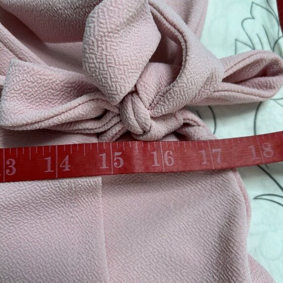 NWT* Black Label by EVAN PICONE Sleeveless Pink Crepe Faux Wrap Dress Large - Picture 9 of 12